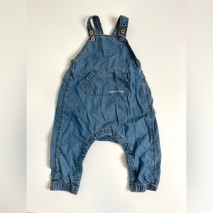 H&M Blue Denim Overalls Relaxed Fit